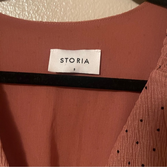 STORIA Polka Dot Ruffled Mini Dress - Picture 4 of 8